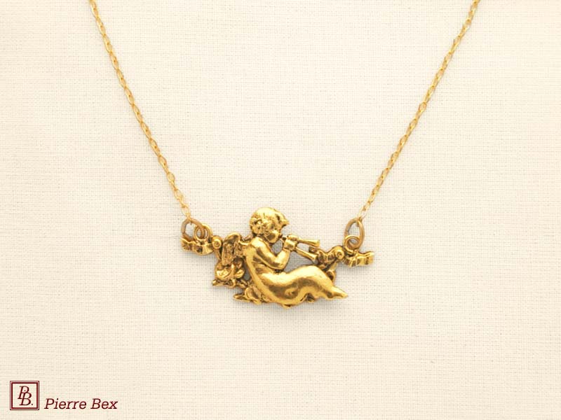 Pierre-Bex Art-Nouveau necklace cherub 44154-D6