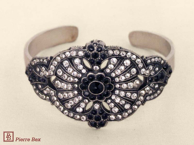 Pierre-Bex Art-Deco bracelet with rhinestones 45452-07